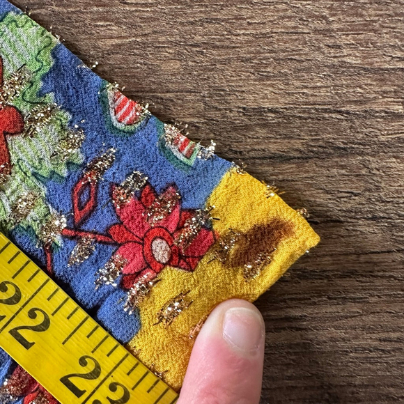 Women's Bohemian Maxi Dress Yellow/Blue Floral Print Size M - Picture 6 of 16